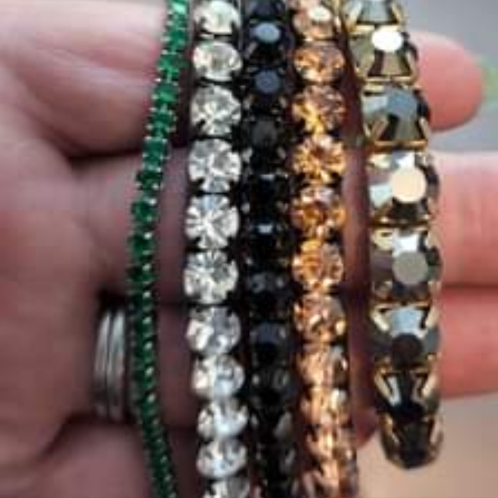 Five Rhinestone Bracelets